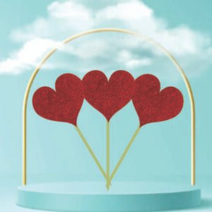 Red Hearts Topper (10 Qty.) - bakecave