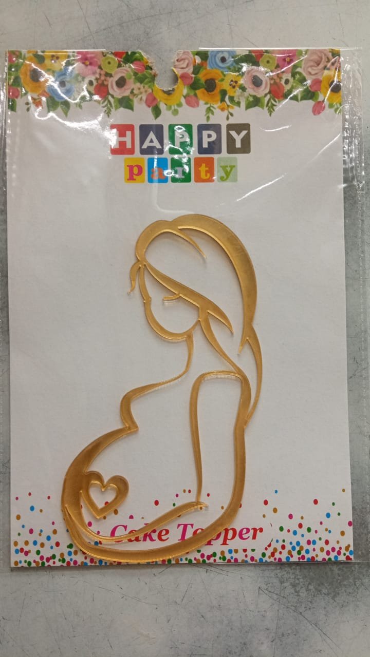 women line art Acrylic topper W5 - Paper Fold