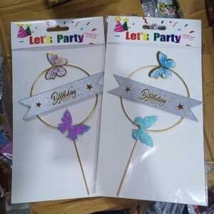 metallic topper B'day Circle - bakecave